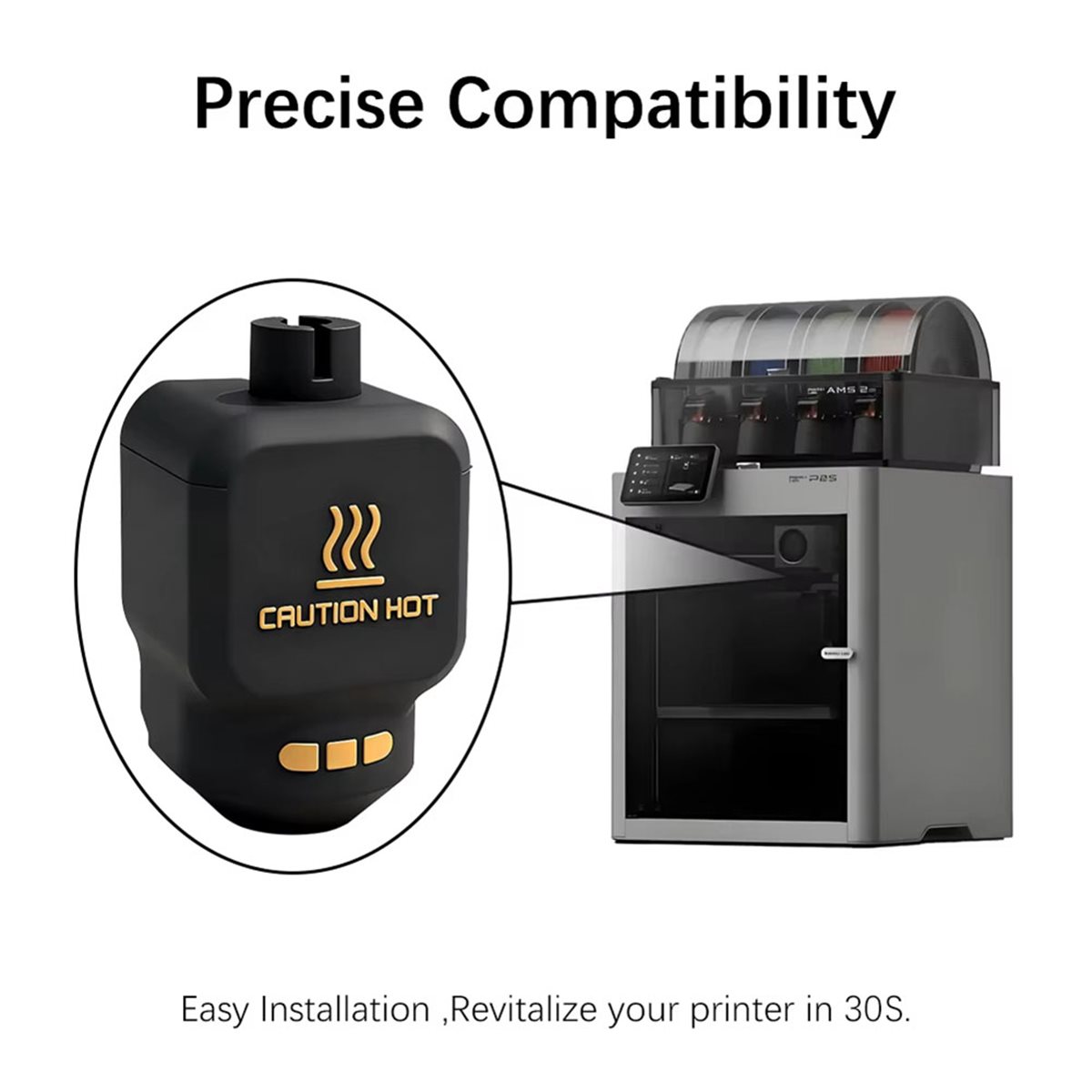 Silicone Sock Hotend - A40I 5PCS ฝาครอบหัวฉีดสำหรับ P2S ฝาครอบป้องกันฮอตเอนด์ถุงเท้าซิลิโคนอุณหภูมิสูงสำหรับ P2S
