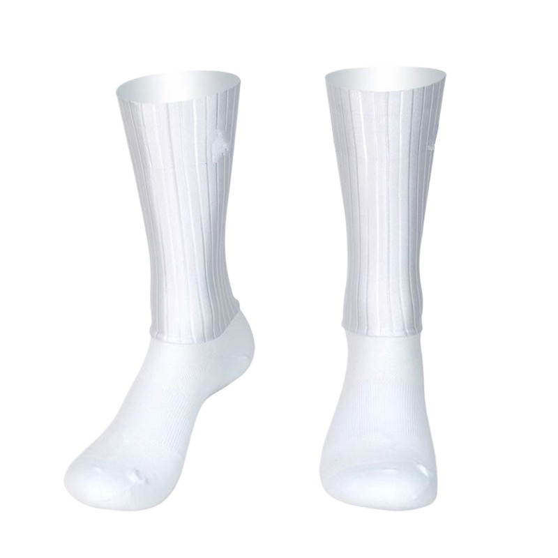 Silicone Sock Hotend - Aero ขี่จักรยานฤดูร้อน Anti ถุงเท้า Whiteline ลื่นซิลิโคนถุงเท้าผู้ชายจักรยานกีฬาจักรยานถุงเท้า