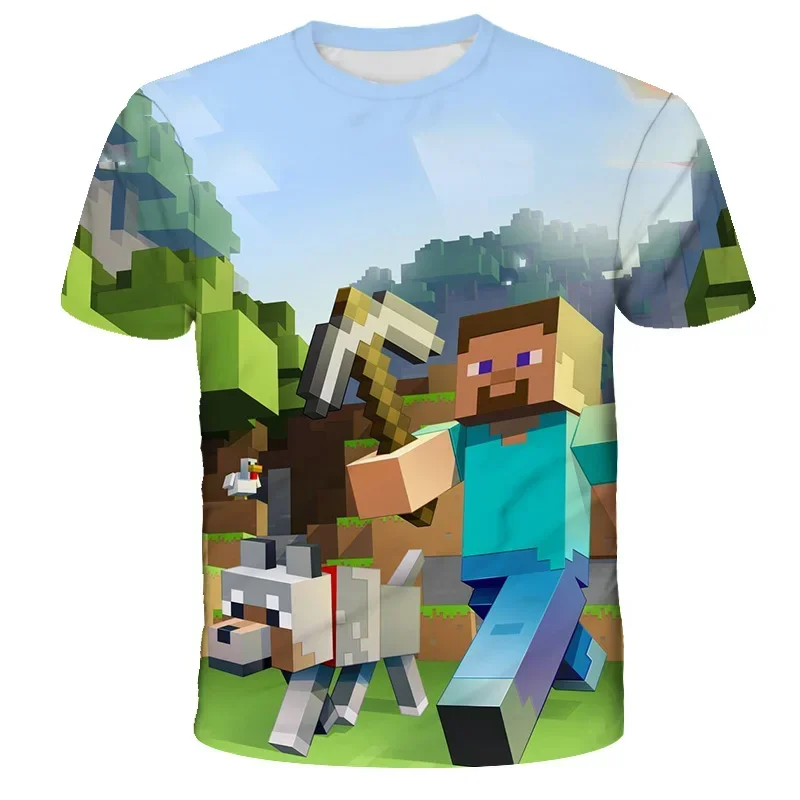 3D Printing Lego - เสื้อยืดลายการ์ตูน 3 มิติ พิมพ์ลายบล็อกตัวต่อ น่ารัก สไตล์ลำลอง