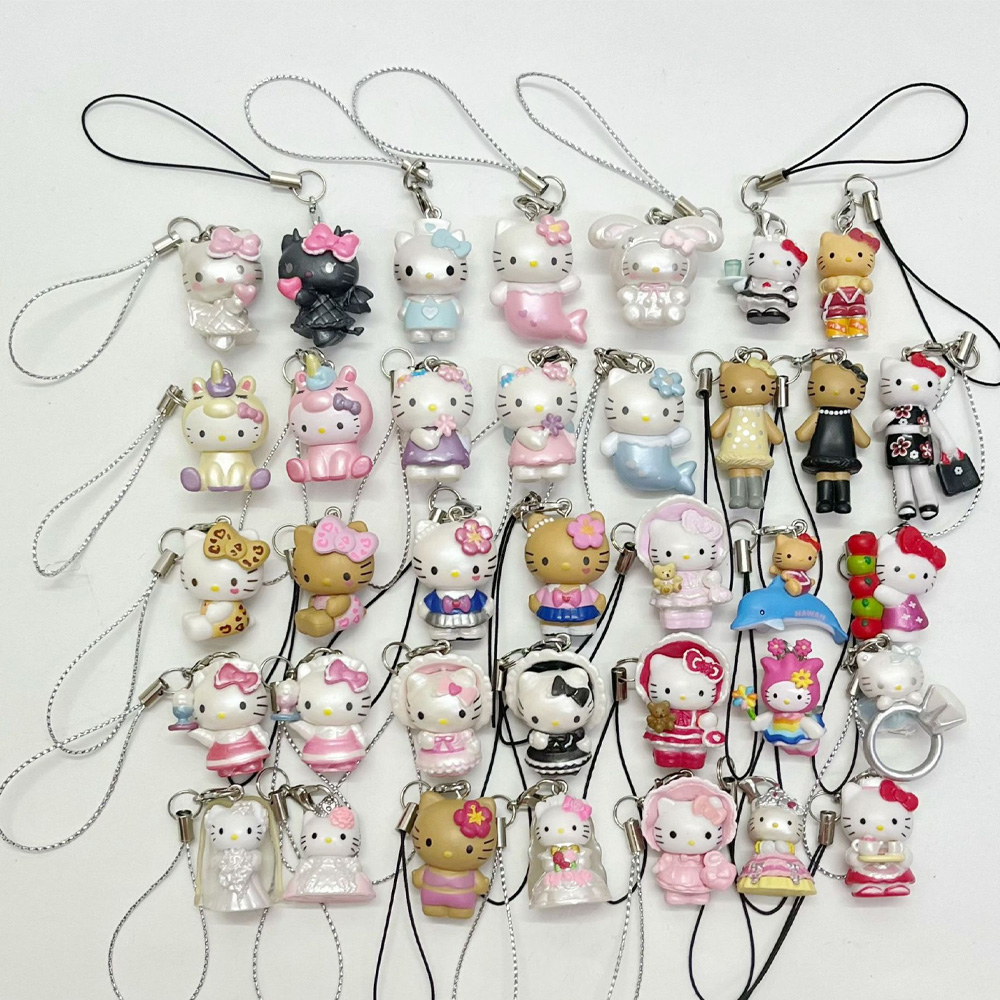 3D Printing Character - พวงกุญแจจี้โทรศัพท์ Hello Kitty 3D น่ารัก ลายเสือดาว