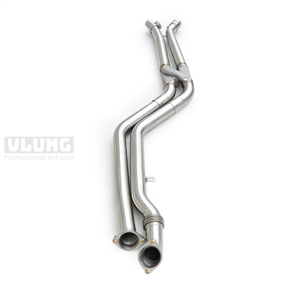 3D Printing Stainless Steel - ท่อไอเสียกลางแบบเรโซแนนซ์ VLUNG รูปทรงตัว Z พิมพ์ 3