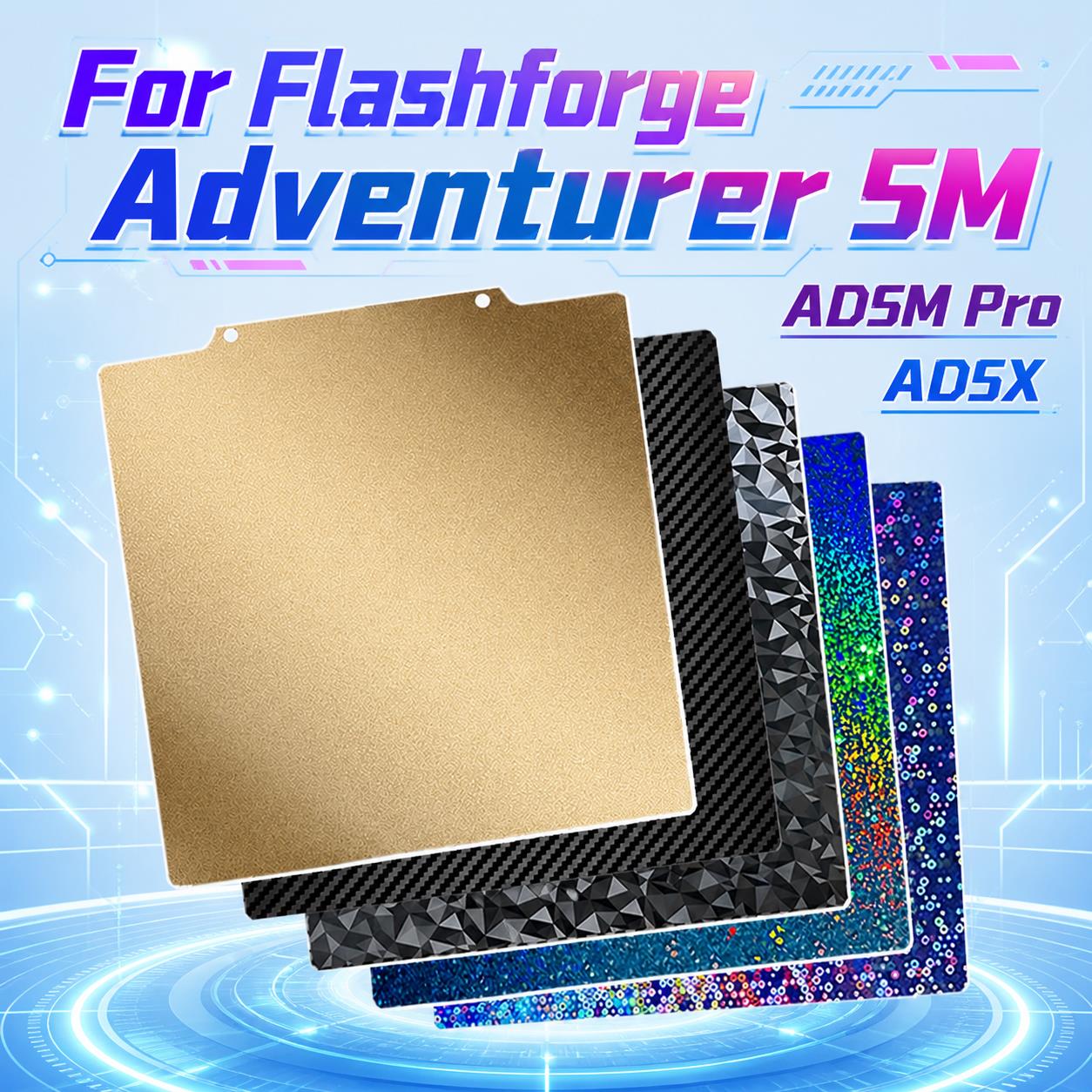 Pei Sheet - แผ่นรองพิมพ์สำหรับ Flashforge Adventurer 5M Pro AD5M