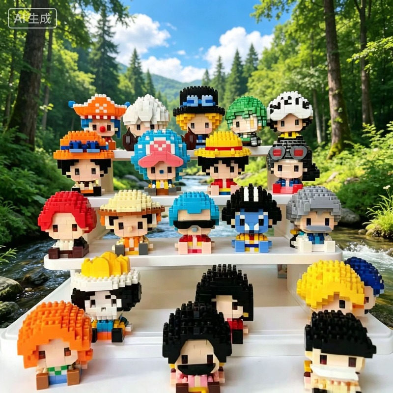 3D Printing Lego - โมเดลตัวต่อจิ๋ว วันพีซ ซันโกลด์ นิก้า ลูฟี่ ช็อปเปอร์