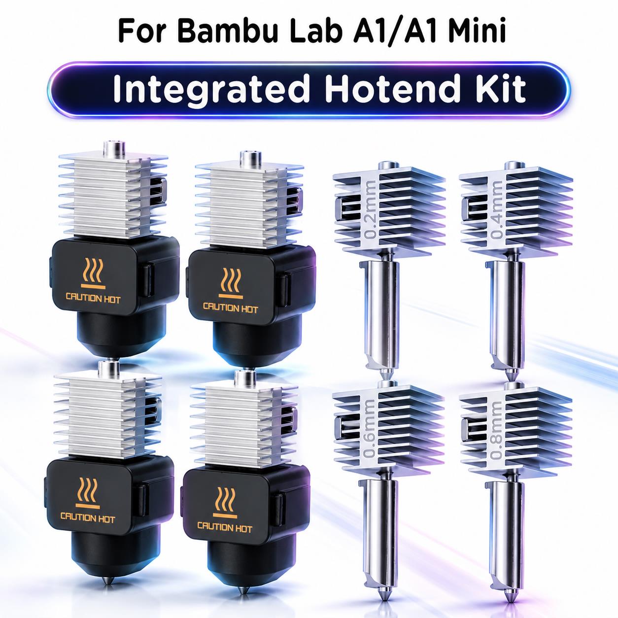 3D Printing Stainless Steel - อุปกรณ์เสริมเครื่องพิมพ์ 3 มิติ ชุดหัวฉีดแบบรวม A1/A1 Mini