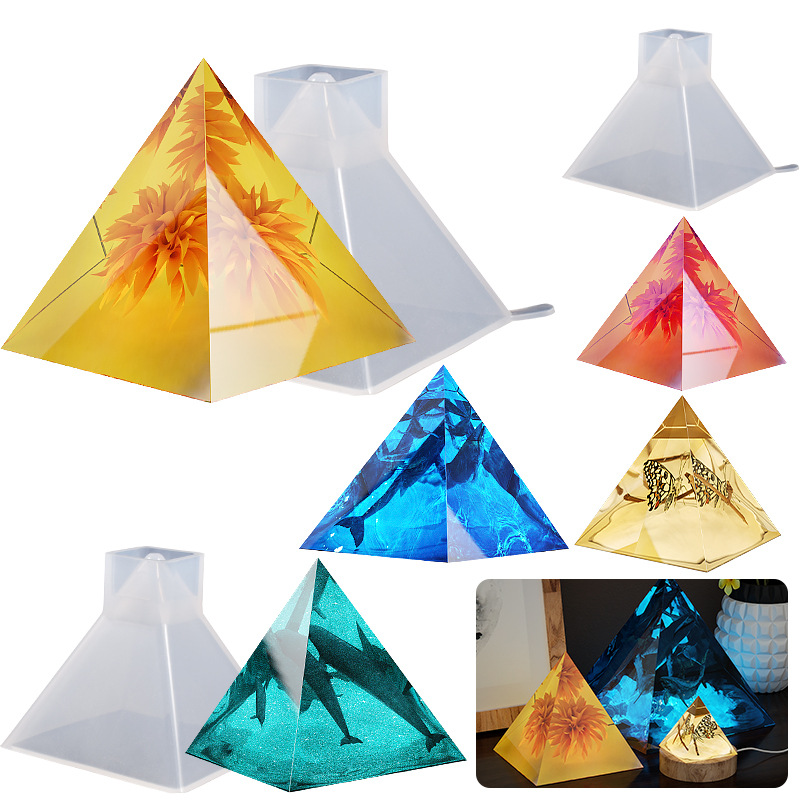 3D Printing Epoxy Resin - 1pcs พีระมิดแม่พิมพ์ซิลิโคน DIY เรซิ่นตกแต่งเครื่องประดับหัตถกรรมทําแม่พิมพ์เรซินแม่พิมพ์สําหรับเครื่องประดับ