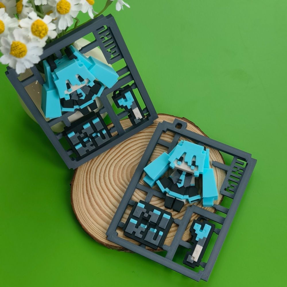 3D Printing Model Free - โมเดลฮัตสึเนะ มิคุ พิกเซลน่ารัก พิมพ์ 3 มิติ