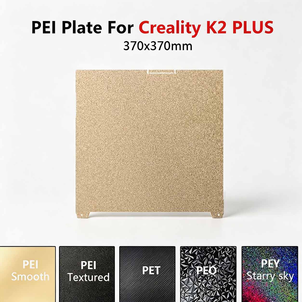 Pei Sheet - แผ่นสร้างแบบ PEI สีดำแบบด้าน ขนาด 370x370 มม.