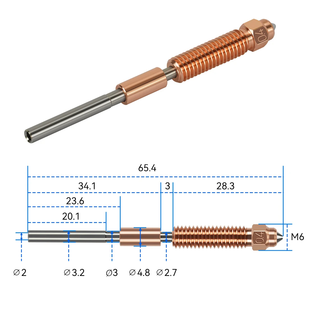 หัวฉีดแบบเปลี่ยนเร็ว K1 Max หั - 3D Printer Nozzle Brass บทวิจารณ์และราคา