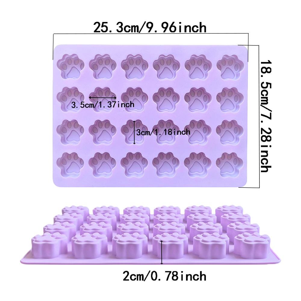 1 PC 24 หลุม Cat PAW รูปช็อกโก - 3D Printing Model Free บทวิจารณ์และราคา