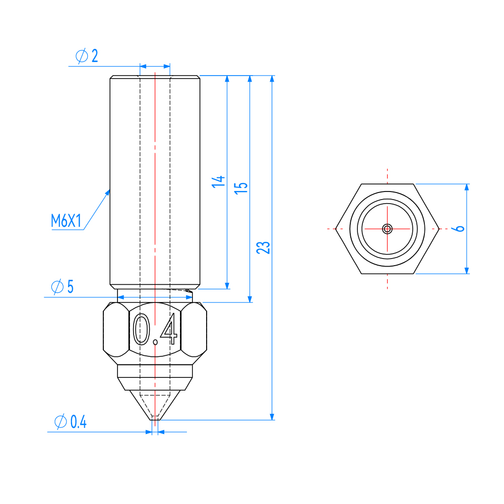 หัวฉีดสำหรับ Creality K1 Max E - 3D Printer Nozzle Brass บทวิจารณ์และราคา