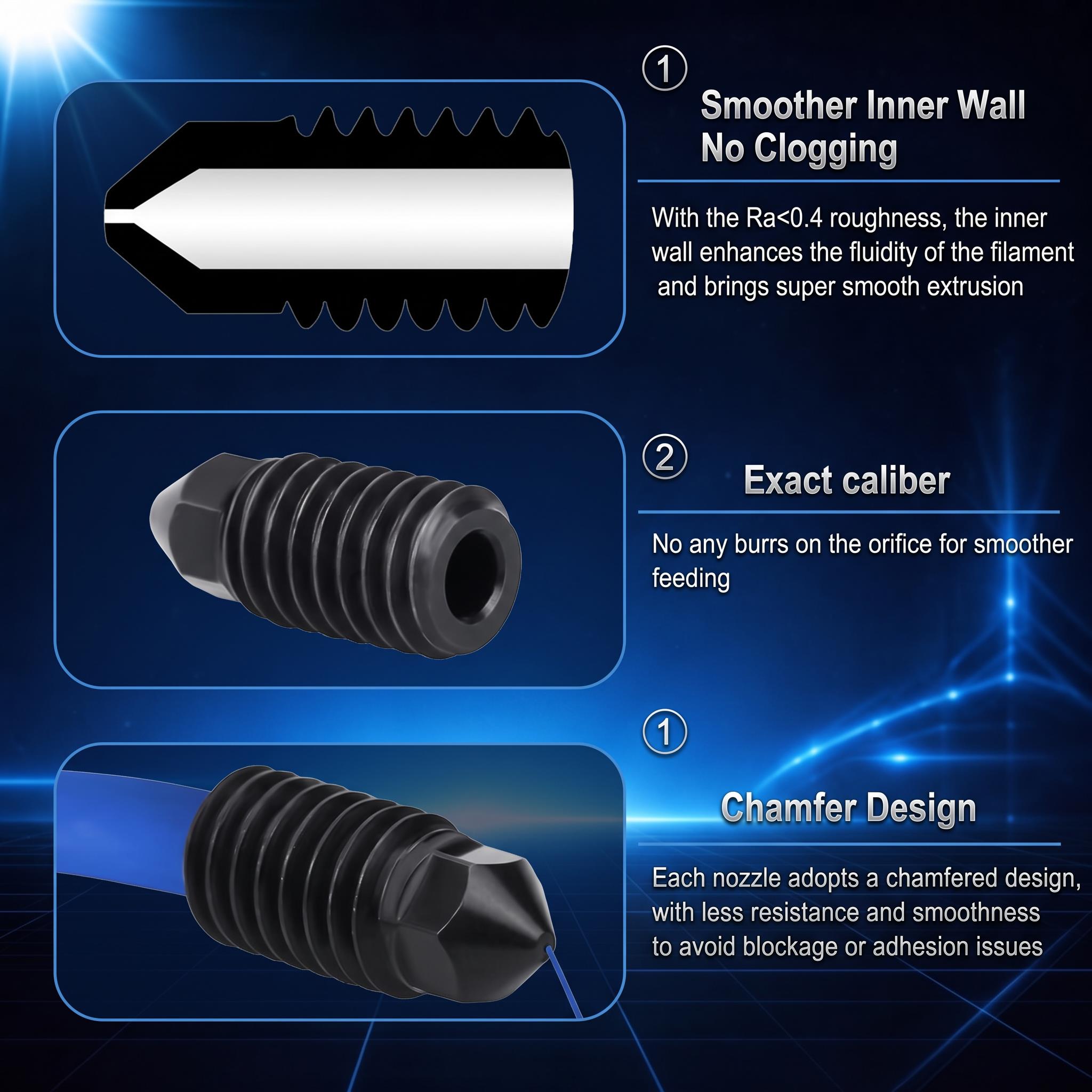 หัวฉีดทองเหลืองแข็งสำหรับเครื่ - 3D Printer Nozzle Brass บทวิจารณ์และราคา