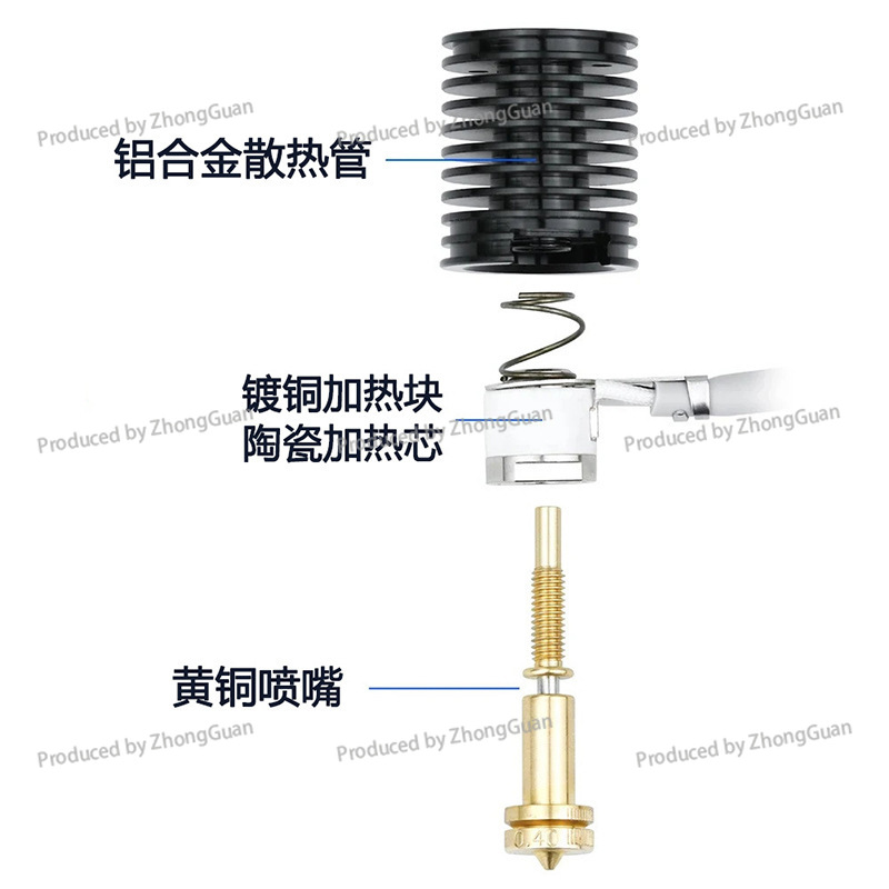 ปลอกหุ้มหัวฉีดเซรามิกทนอุณหภูม - 3D Printer Nozzle Brass บทวิจารณ์และราคา