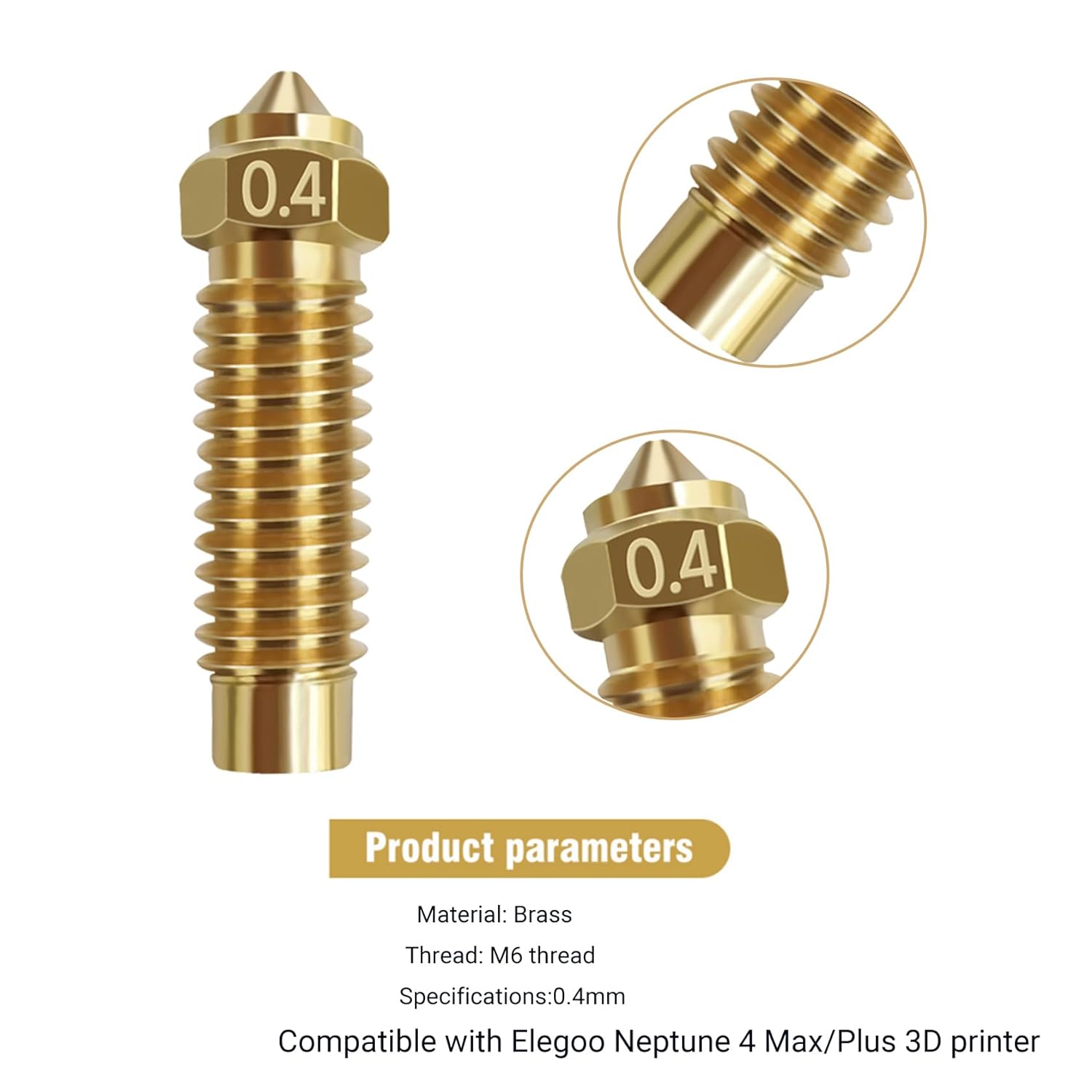 หัวฉีดทองเหลืองสำหรับเครื่องพิ - 3D Printer Nozzle Brass บทวิจารณ์และราคา